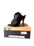 No. 21 Knotted Origami Bow Satin Peep-Toe Mules Mule/Clog - photo 1