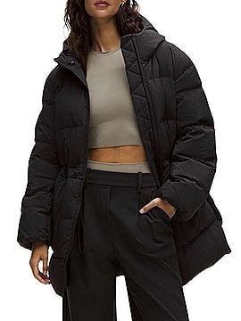 Lululemon Athletica Cinch Waist 600 Down Fill Puffer Coat Jacket (view 1)