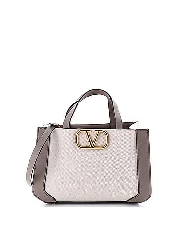 Valentino Garavani VLogo Shopper Tote Canvas and Leather Small (view 1)