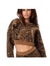 Good American Graphic Brown Black Pullover Sweater Size 6 - photo 2