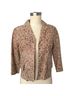 Express 100% Leather Damask Floral Red Jacket Size 4 - photo 7