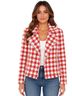 Ann Taylor Checkered-gingham Houndstooth Red White Jacket Size S - photo 7