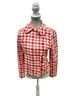 Ann Taylor Checkered-gingham Houndstooth Red White Jacket Size S - photo 1