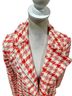 Ann Taylor Checkered-gingham Houndstooth Red White Jacket Size S - photo 11