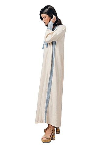 Mi Golondrina Beatriz Azul De Noel Caftan Maxi Dress Casual Dress (view 2)