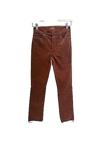 Mother Mid Rise Dazzler Ankle Fray Casual Pants (view 1)