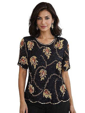 Stenay Short Sleeve Silk Top (view 1)