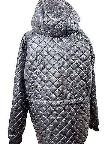 BCBGMAXAZRIA Quilted Feather Free Puffer Hooded Jacket Jacket (view 2)