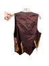 111 Main 100% Cotton 100% Acetate Floral Orange Black Vest Size M - photo 2