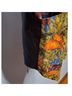 111 Main 100% Cotton 100% Acetate Floral Orange Black Vest Size M - photo 5