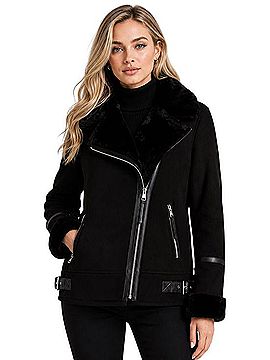 Ralph Lauren Faux Shearling Moto Jacket Jacket (view 1)