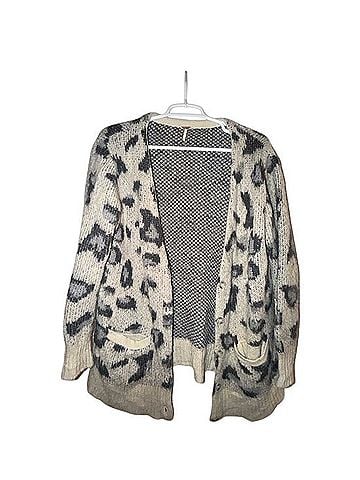 Free People Leopard-Print Open Cardigan Cardigan (view 1)