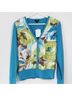 Talbots Floral Blue Green Brown Cardigan Size M (petite) - photo 8