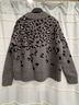 Rag & Bone Animal Print Gray Black Pullover Sweater Size XXS - photo 4