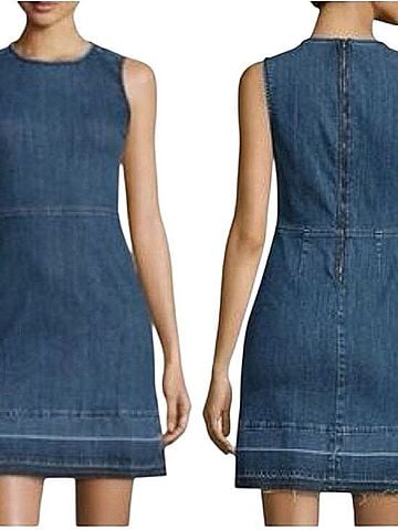 Theory Sleeveless Denim Shift Dress Casual Dress (view 1)