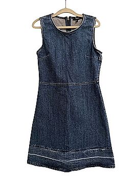 Theory Sleeveless Denim Shift Dress Casual Dress (view 2)