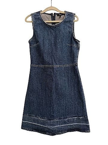 Theory Sleeveless Denim Shift Dress Casual Dress (view 2)