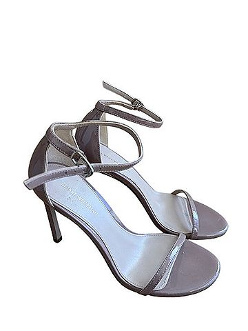 Stuart Weitzman Patent Lilac Ankle-Strap Heels Heels (view 2)