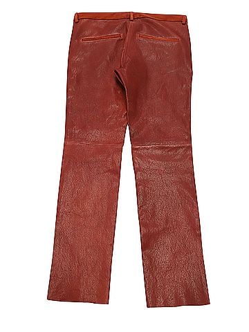 Isabel Marant Isabel Marant Slim Fit Pants in Red Lambskin Leather (view 2)