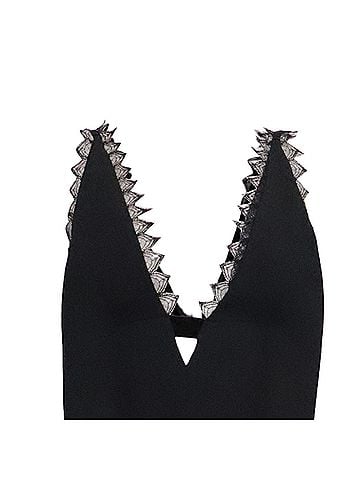 Victoria Beckham Victoria Beckham Chantilly Crepe Midi Dress in Black Viscose (view 2)