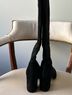 Silent D 100% Suede Black Boots Size 6 - photo 5