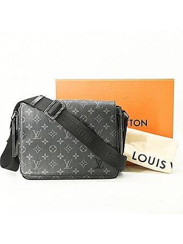 Louis Vuitton LOUIS VUITTON District PM NV3 Monogram Eclipse Shoulder Bag Black M46255 IC Chip (view 1)
