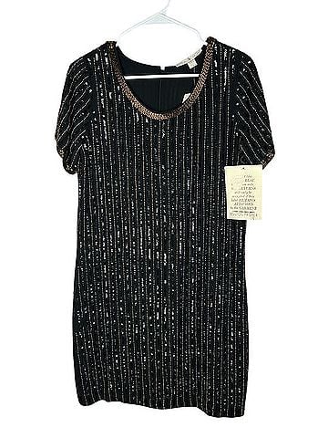 Boston Proper Stripe Sequin Shift Cocktail Dress (view 1)