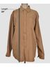 Oleg Cassini 100% Polyester Brown Button-Down Shirt Size L - photo 5