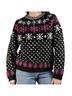 J.Crew Fair Isle Black Pink Casual Sweaters Size S - photo 1