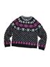 J.Crew Fair Isle Black Pink Casual Sweaters Size S - photo 2