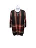 Kasper Plaid Red Black Cardigan Size 1X - photo 1