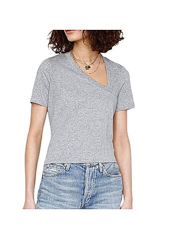 Heartloom Cheryl Short Sleeve Tee in Heather Grey (view 2)