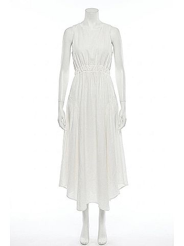 Moon River Tie Back Handkerchief Dress in White (view 1)