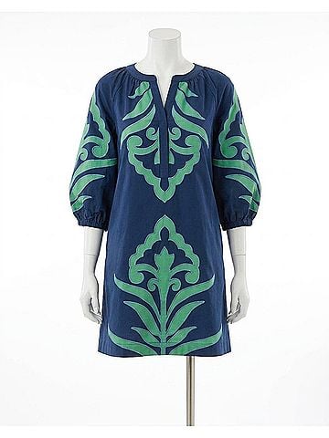 Tyler Boe Sara Applique Mini Dress in Royal Blue (view 1)