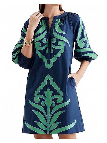 Tyler Boe Sara Applique Mini Dress in Royal Blue (view 2)