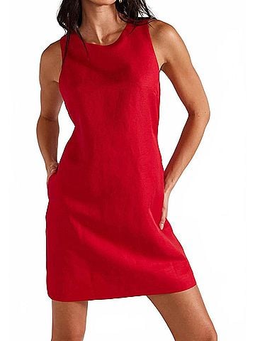 Staple the Label Valencia Shift Dress in Red (view 2)