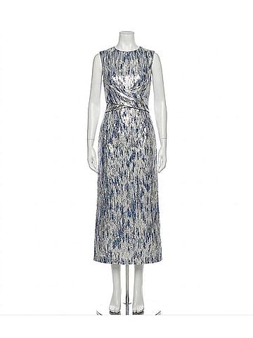 Shoshanna Women's Alta Dress in Light Blue/Silver (view 1)