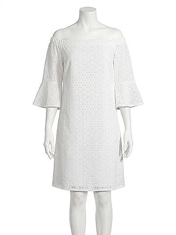 Conrad C Women's Eyelet Dress in White (view 1)