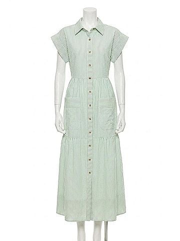 Hunter Bell Sarah Midi Shirt Dress in Saltwater (view 1)