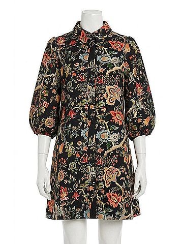 Dolce Cabo Tapestry Sleeve Dress in Black/ Floral (view 1)