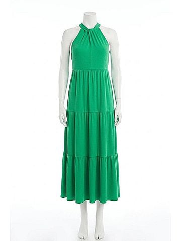Gilli Serenity Halter Dress in Green (view 1)