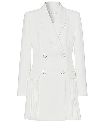 Milly Noora Blazer Mini Dress in Ivory (view 1)
