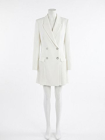 Milly Noora Blazer Mini Dress in Ivory (view 2)