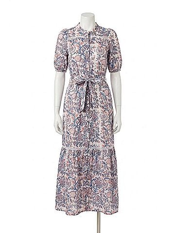 Emerson Fry Lucy Short Sleeve Dress in Maria's Garden Organic (view 1)