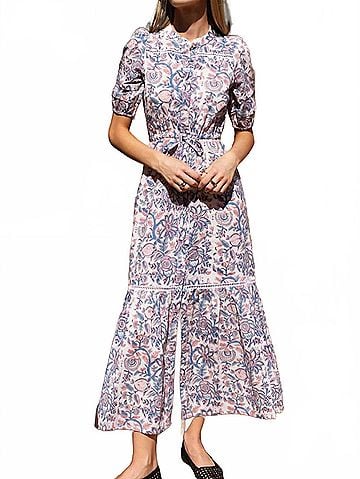 Emerson Fry Lucy Short Sleeve Dress in Maria's Garden Organic (view 2)