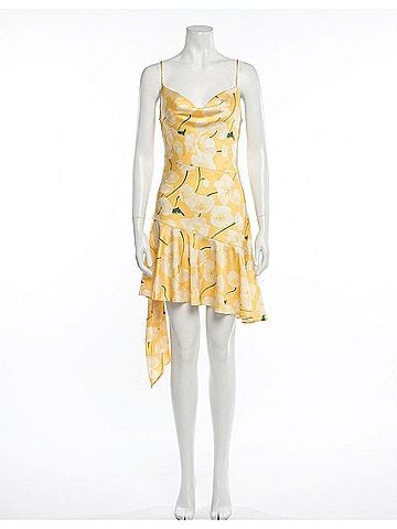 Astr Paloma Mini Dress in Tangerine Floral (view 1)