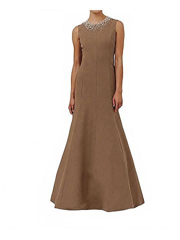 Catherine Regehr Serena Embellished Gown in Cafe (view 2)