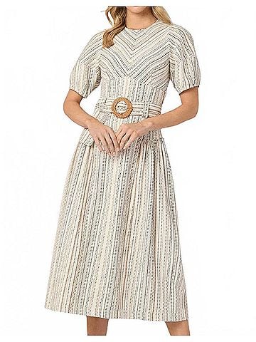 Shoshanna Jessie Midi Dress in Multi Stripe (view 2)