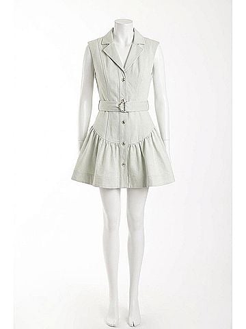 Karina Grimaldi Nysa Denim Mini Dress in Jelly Mint (view 2)