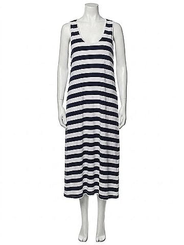 Frank & Eileen Dylan Scoop Neck Midi Dress in Nautical Stripe (view 1)